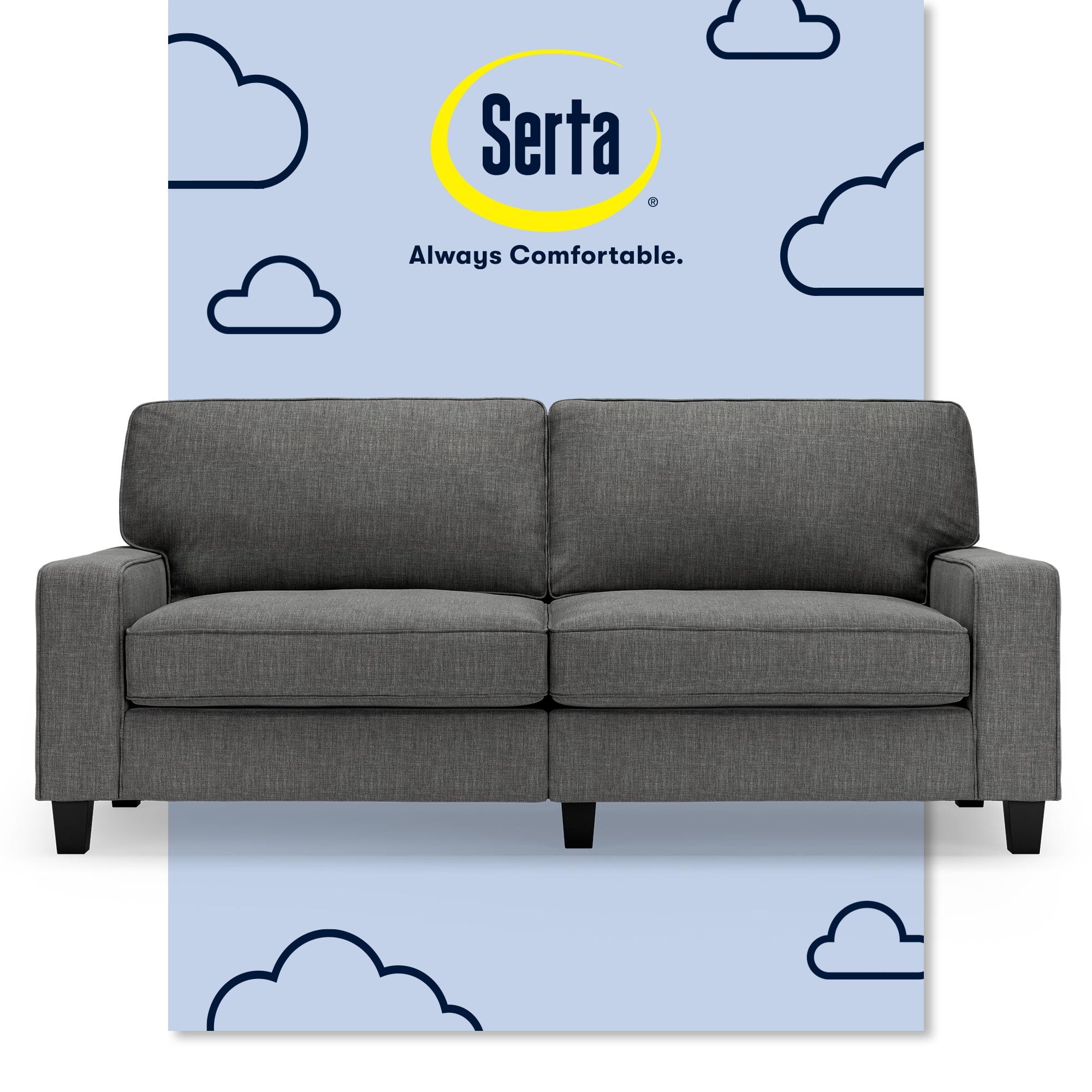 Serta Palisades 78" Track Arm Sofa, Easy Care Fabric, Soft Pillow Back, Pocket Coil Seat Cushions