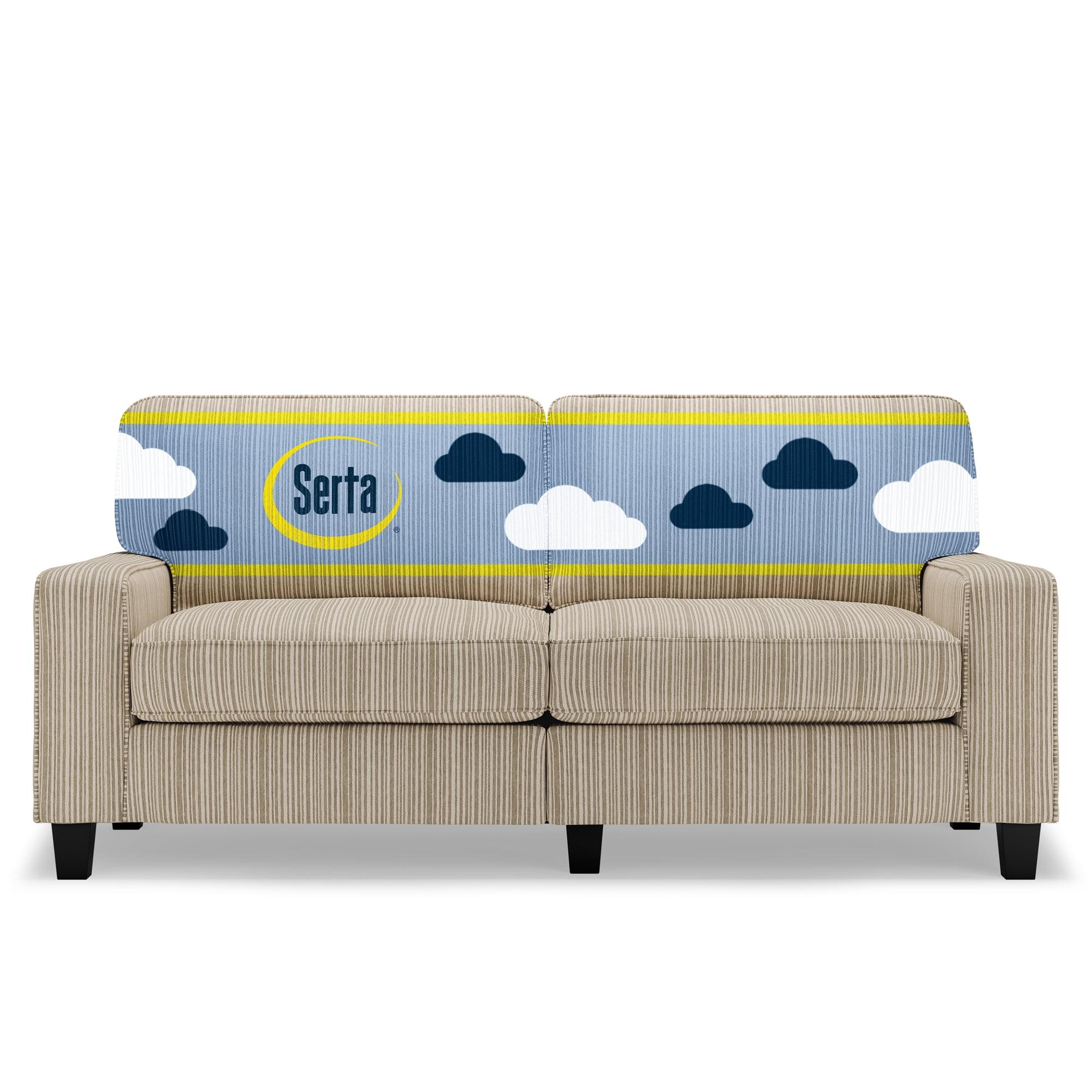 Serta Palisades 78" Track Arm Sofa, Easy Care Fabric, Soft Pillow Back, Pocket Coil Seat Cushions