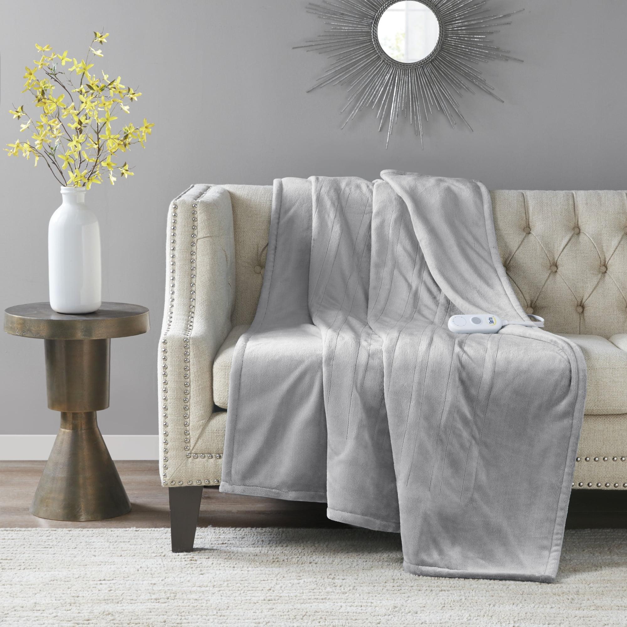 Serta Polyester and Cotton Microlight Heated Throw ST54-0120