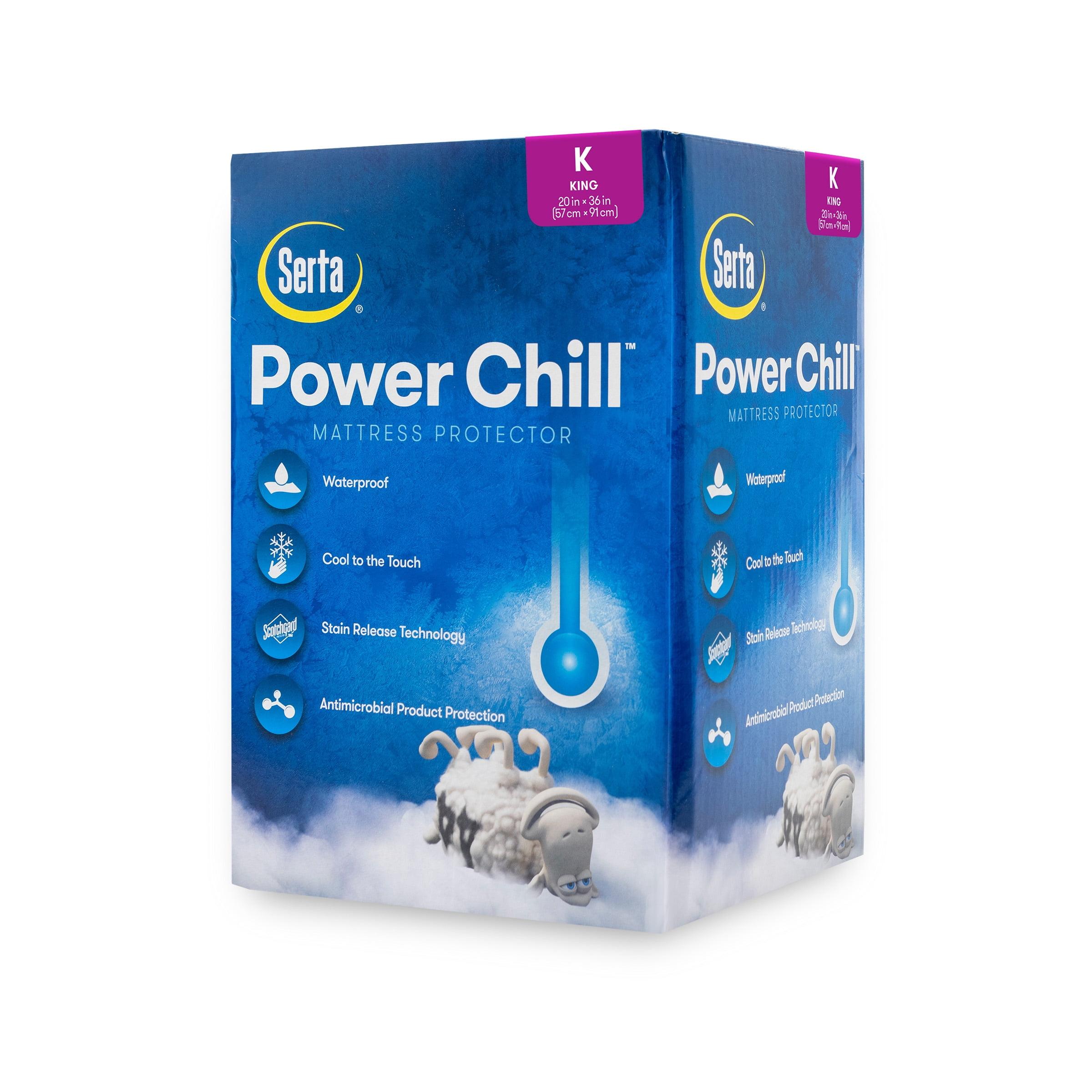 Serta Power Chill Waterproof Fitted Mattress Protector