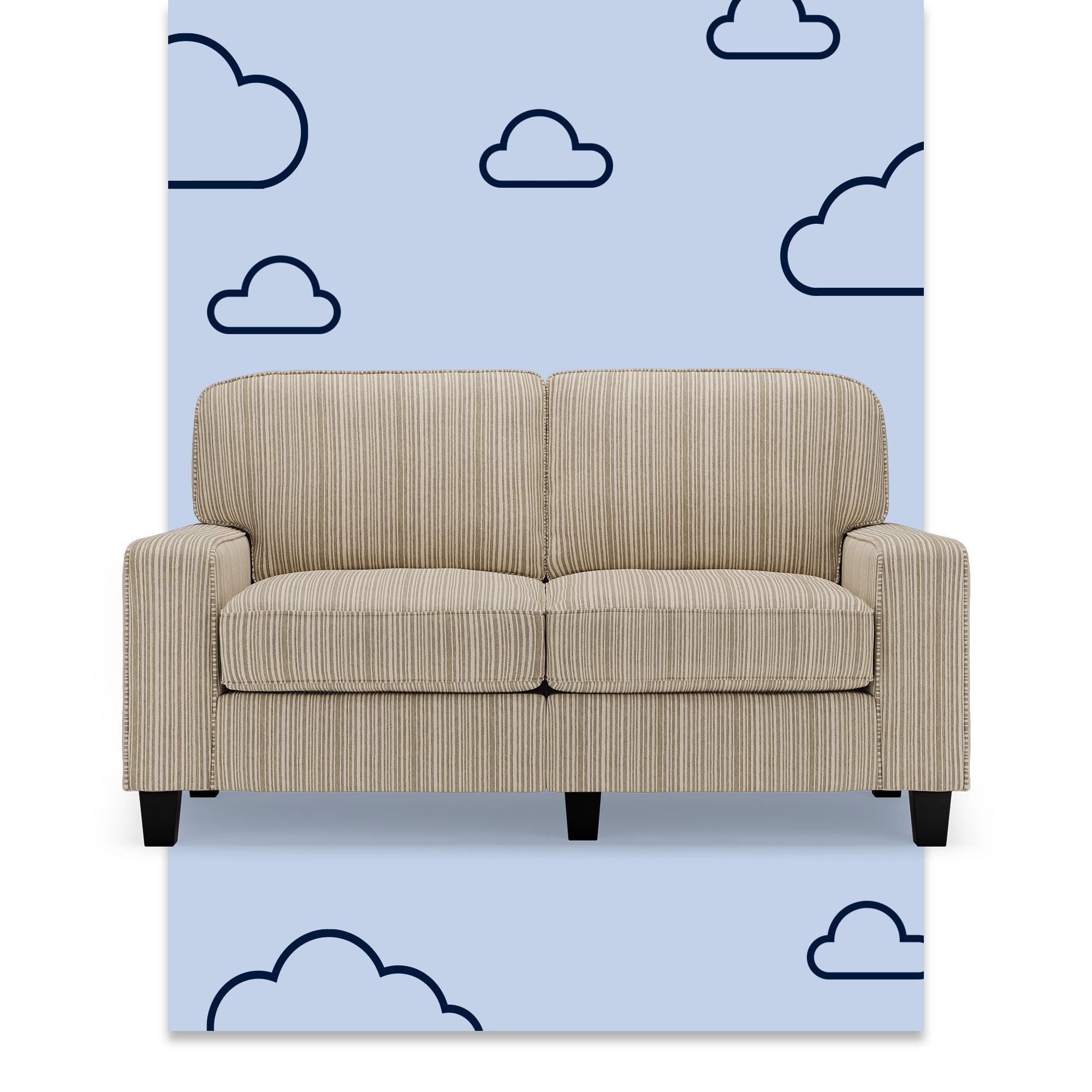 Serta Palisades 61" Track Arm Sofa, Easy Care Fabric, Soft Pillow Back, Pocket Coil Seat Cushions