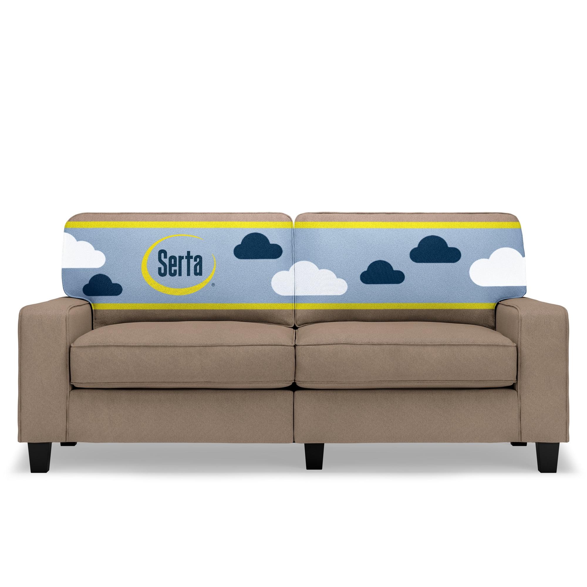 Serta Palisades 73" Track Arm Sofa, Easy Care Fabric, Soft Pillow Back, Pocket Coil Seat Cushions