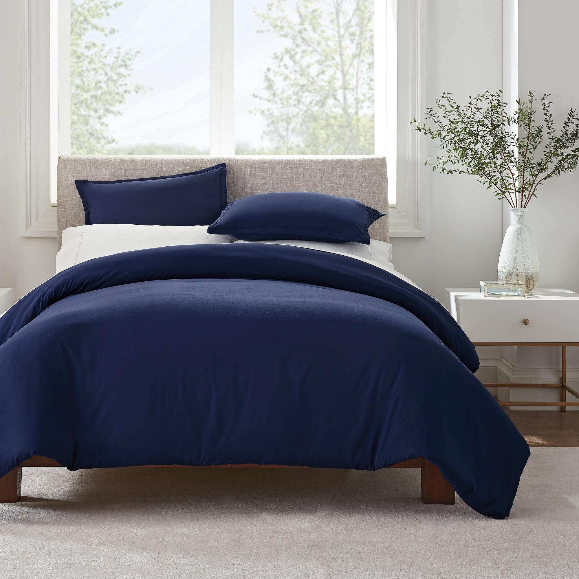 Serta Simply Clean Antimicrobial 3 Piece Duvet Cover Set