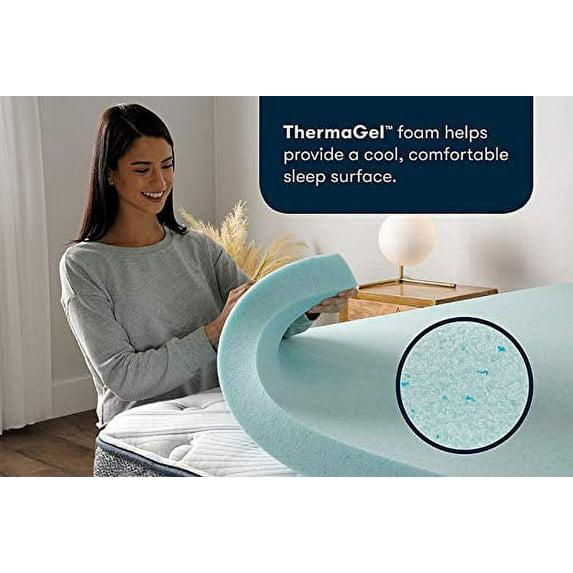 Serta Serta Cooling ThermaGel Memory Foam Mattress Topper, 3 Inch