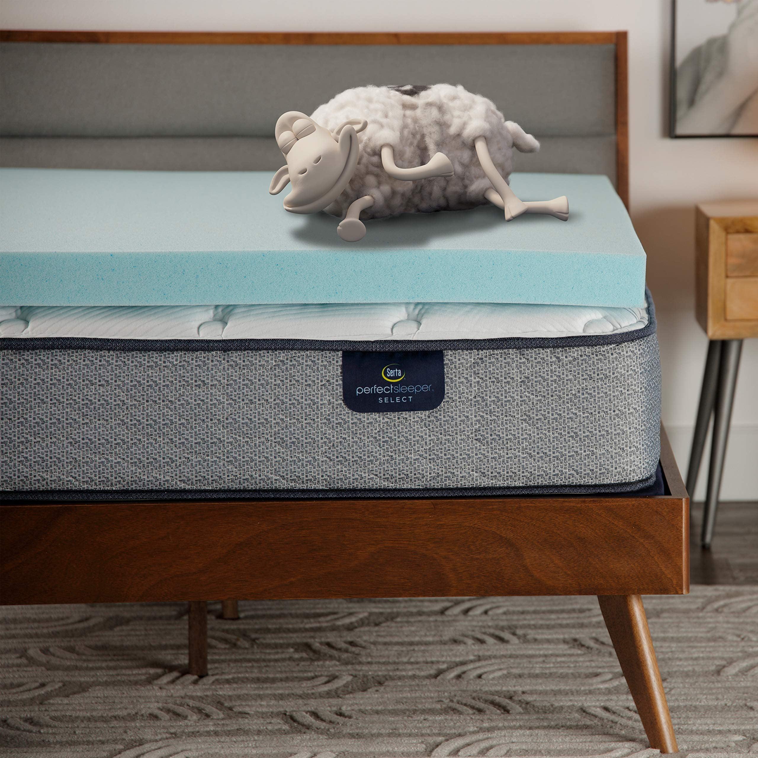 Serta Serta Cooling ThermaGel Memory Foam Mattress Topper, 3 Inch