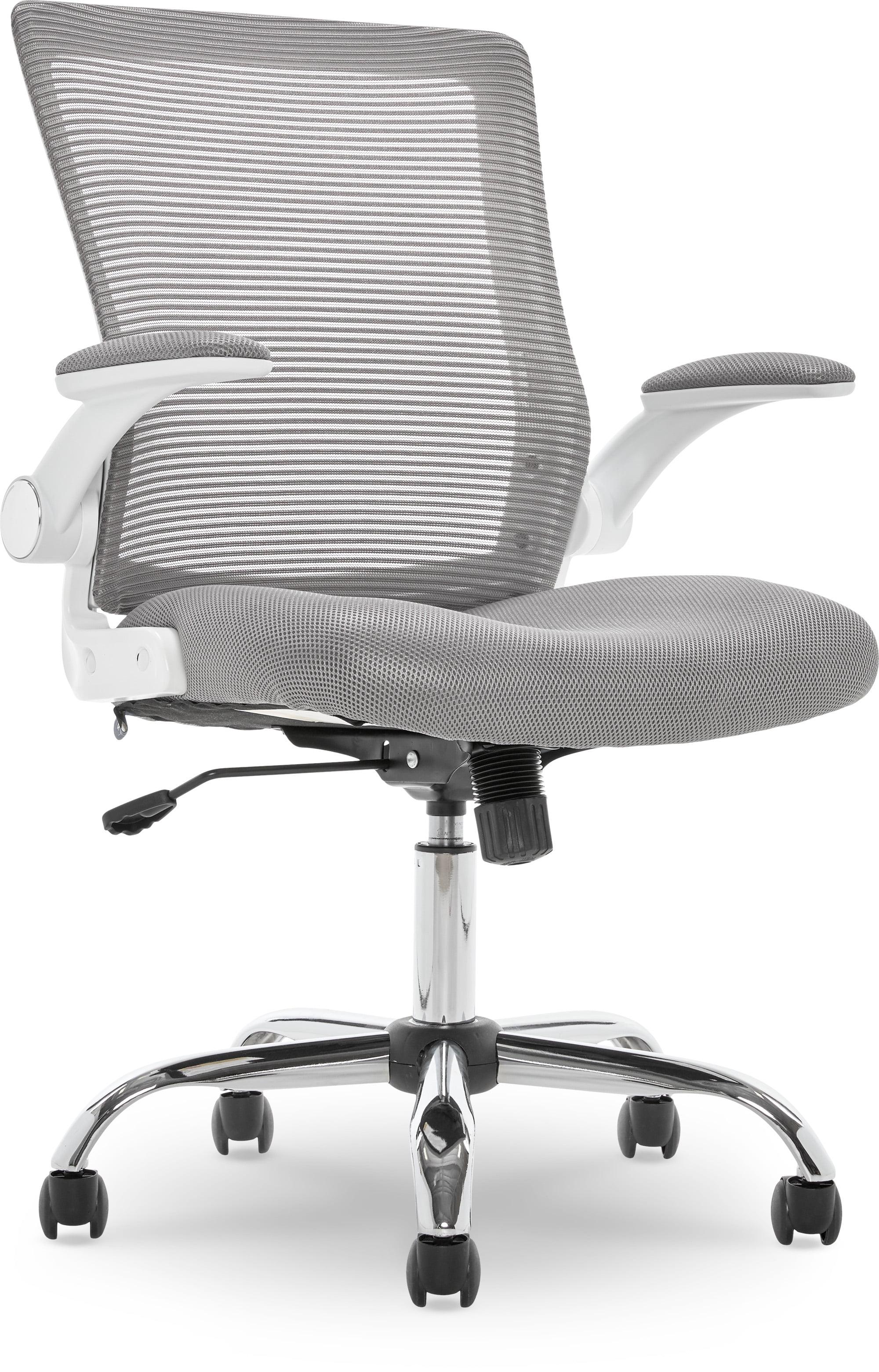 Modern Gray Mesh Ergonomic Office Chair with Adjustable Arms