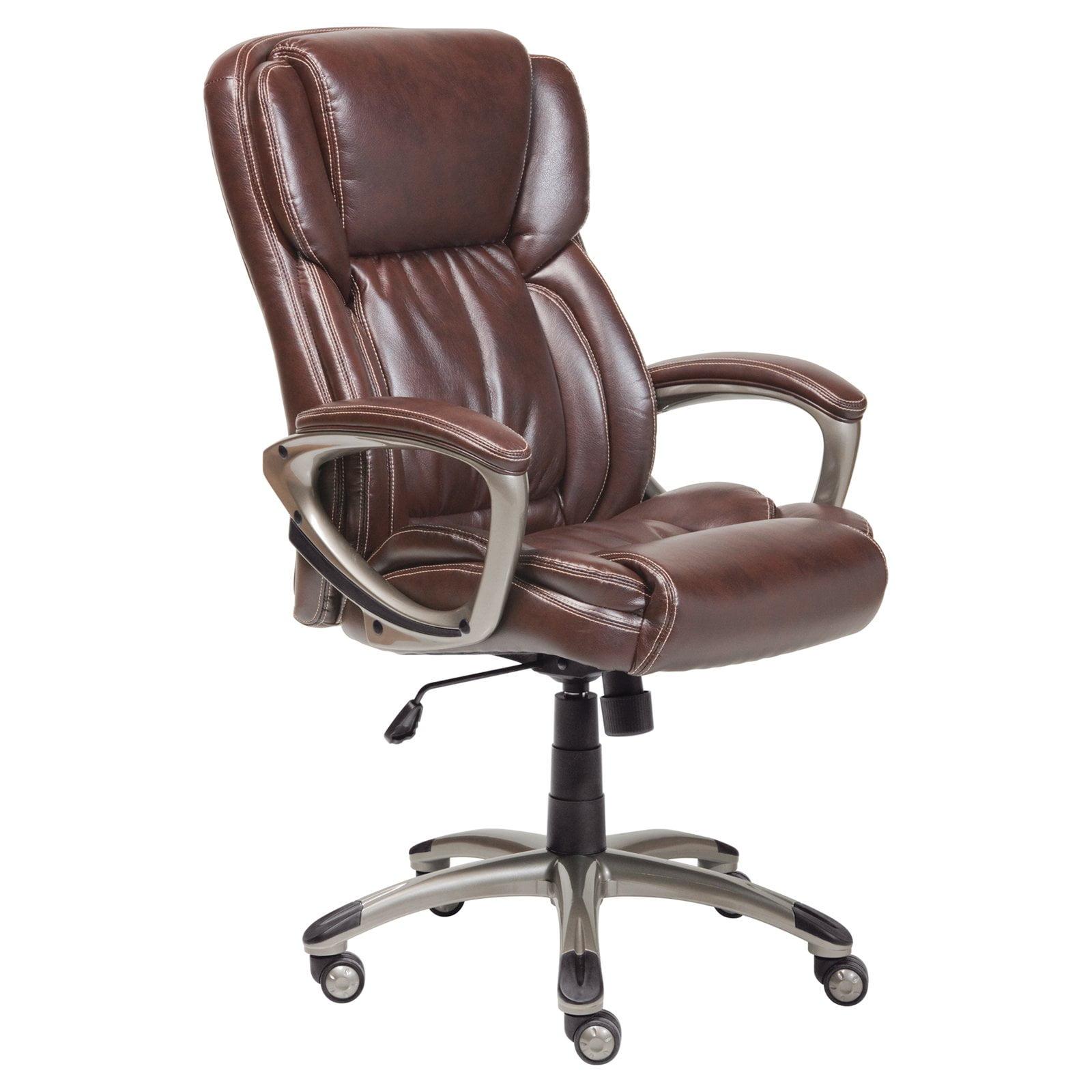 Serta Garret Executive Office Chair, Ergonomic Lumbar Support, Semi-Plush Cushion, Body Pillows