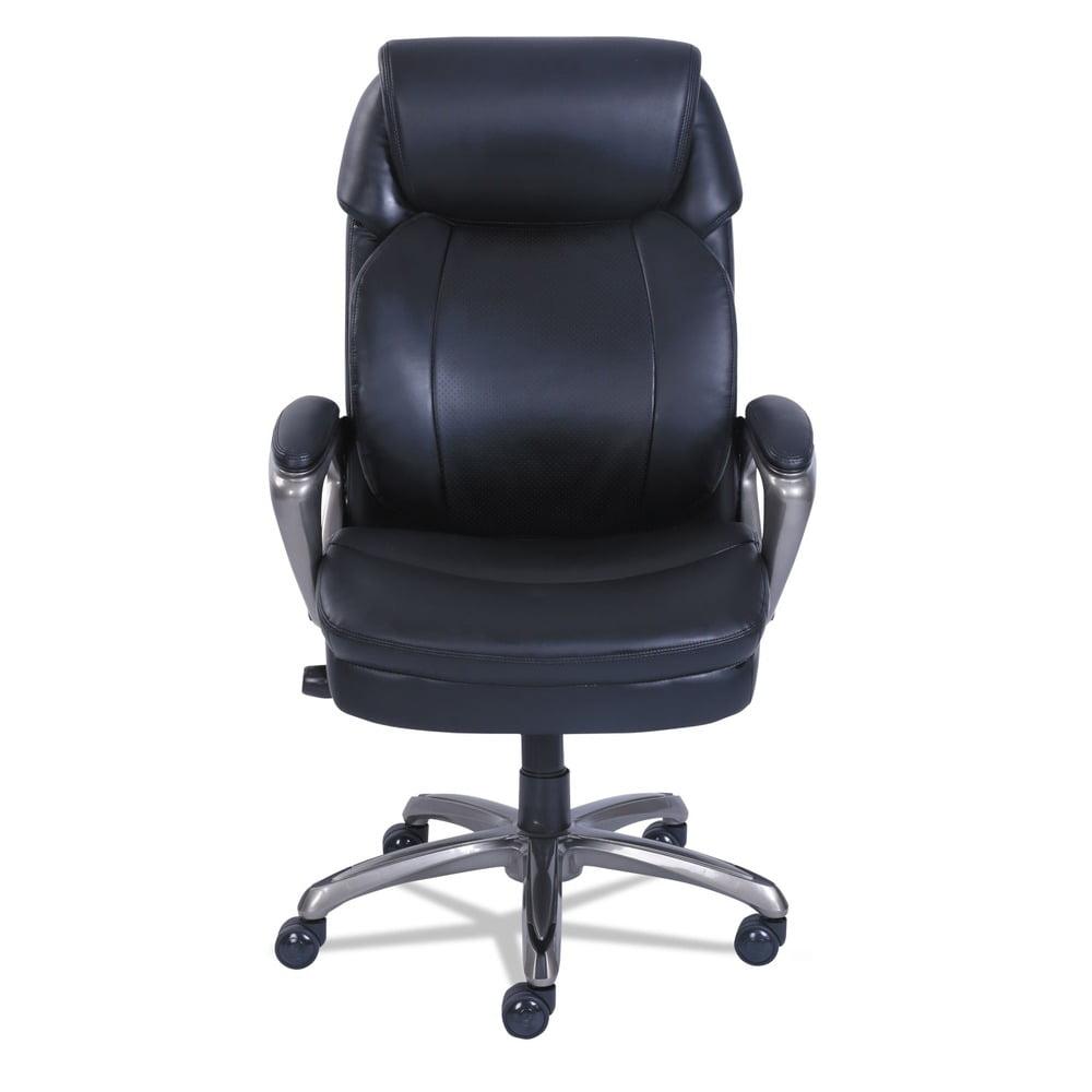 Cosset High-Back Black Leather Executive Swivel Chair with ARCHES Support
