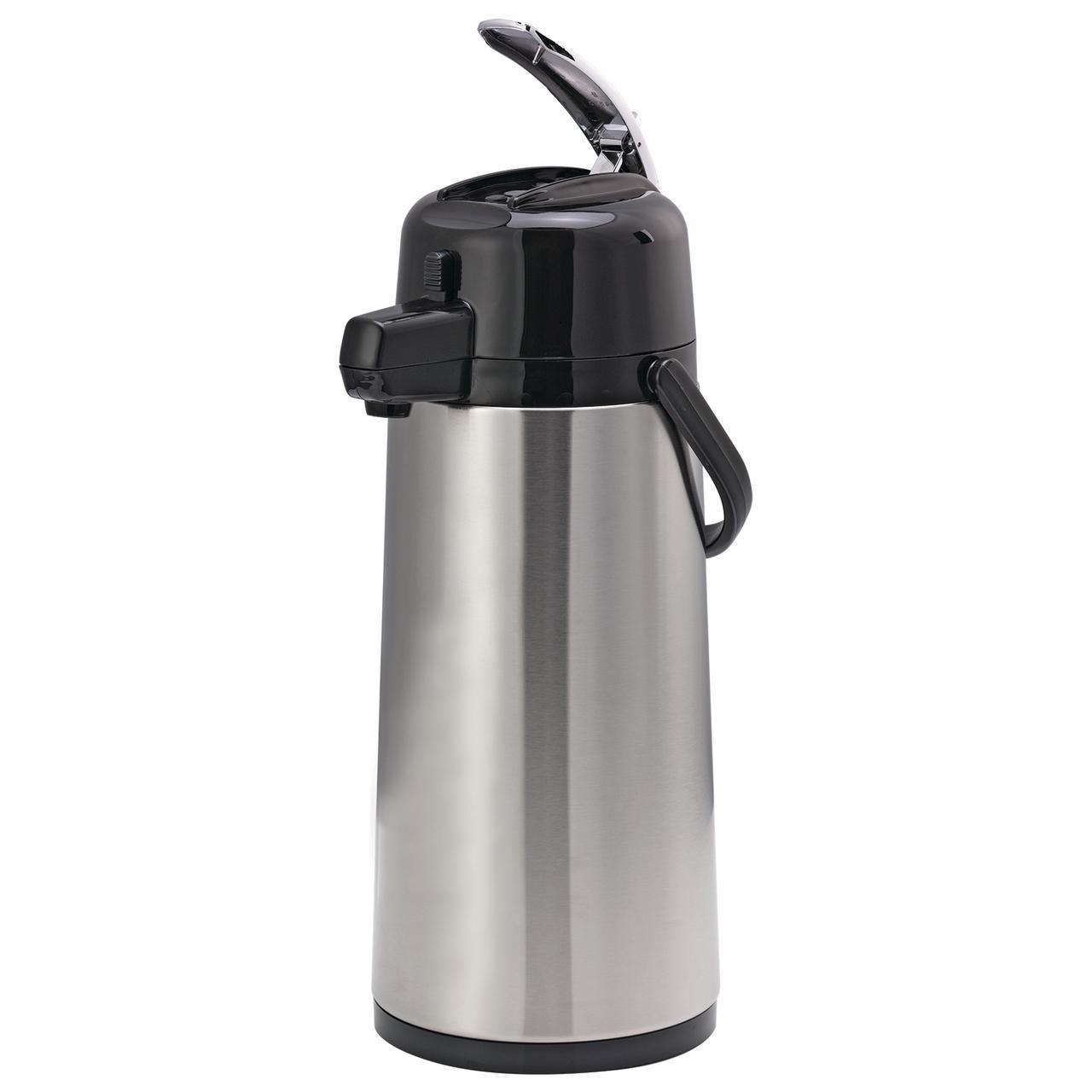 Service Ideas Glass Vacuum Insulated Airpot with Lever Lid