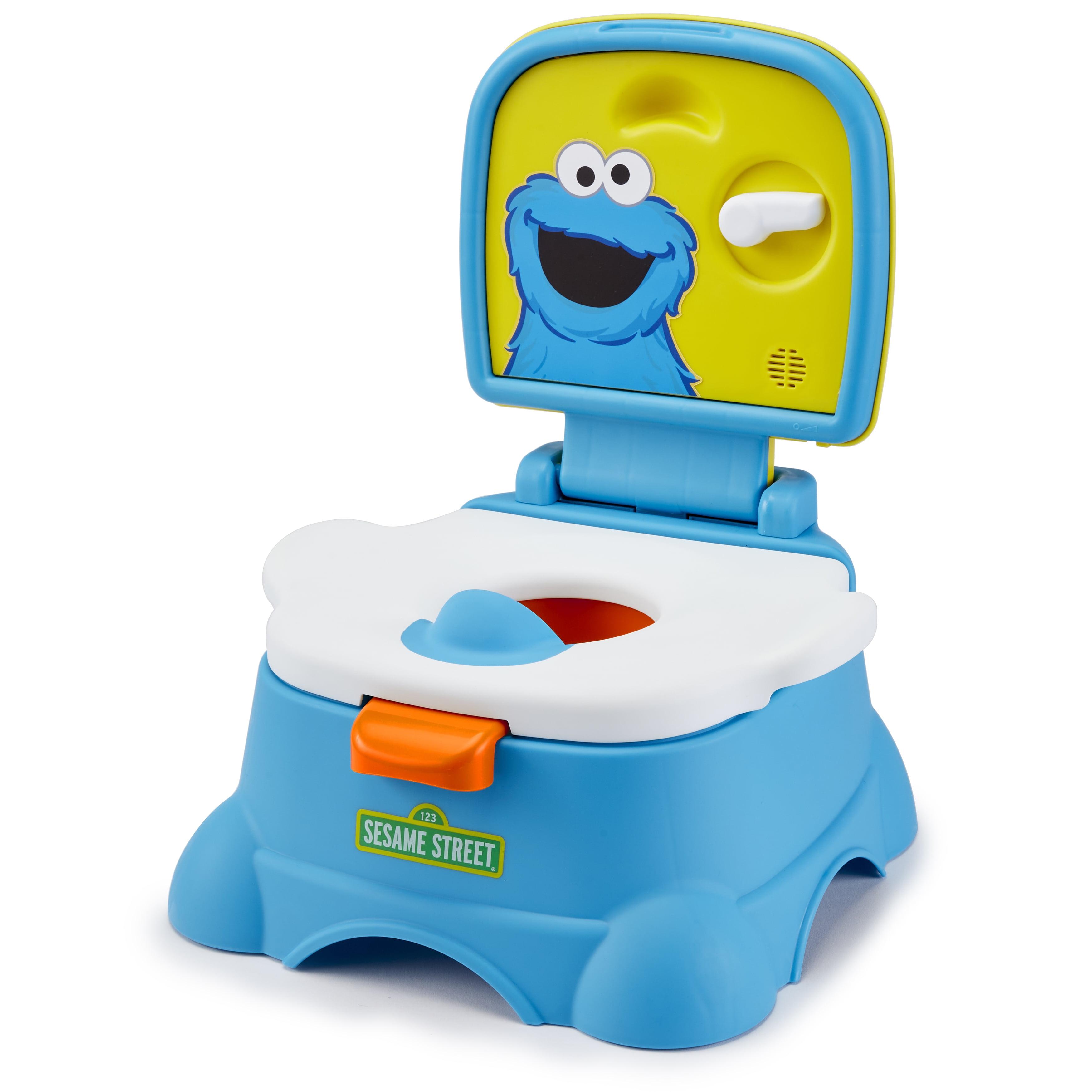 Sesame Street 3-in-1 Potty Chair, Step Stool and Toilet Training Seat - Cookie Monster Terrific!