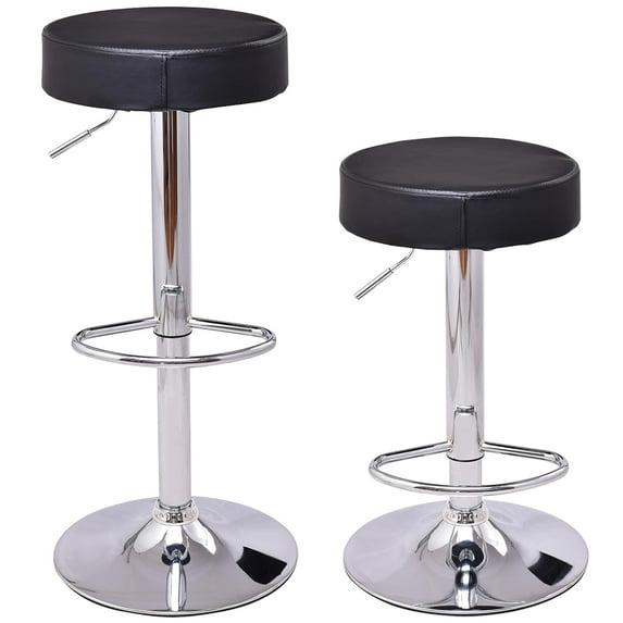 Ivy Bronx Set of 2 Adjustable Swivel Round Bar Stool Pub Chairs