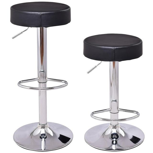 Ivy Bronx Set of 2 Adjustable Swivel Round Bar Stool Pub Chairs