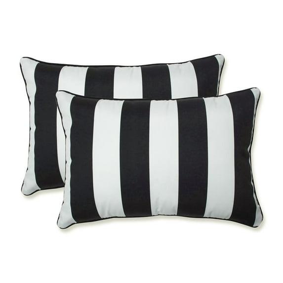 Pillow Perfect Striped Indoor/Outdoor Reversible Throw Pillow (Set of 2)