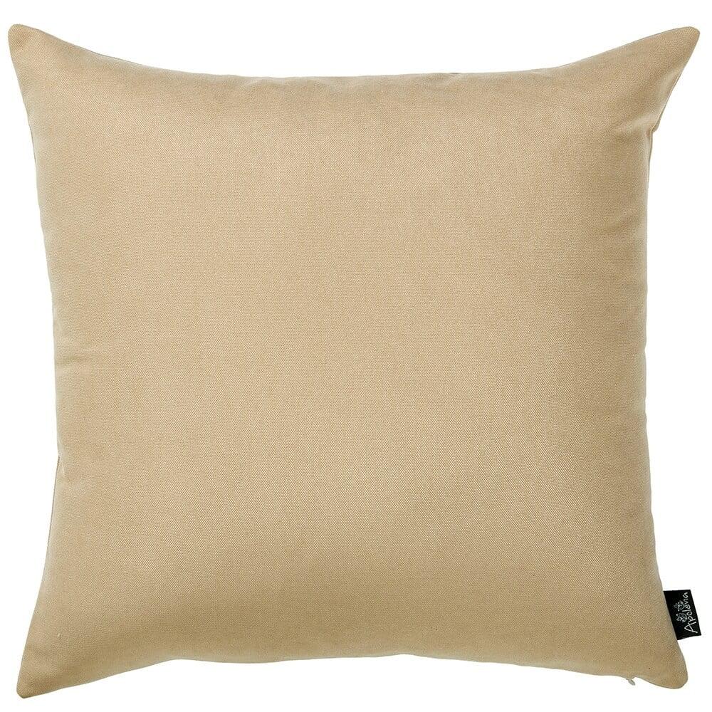 Set of 2 Luxurious Light Beige Brushed Twill Standard Throw Pillow Covers