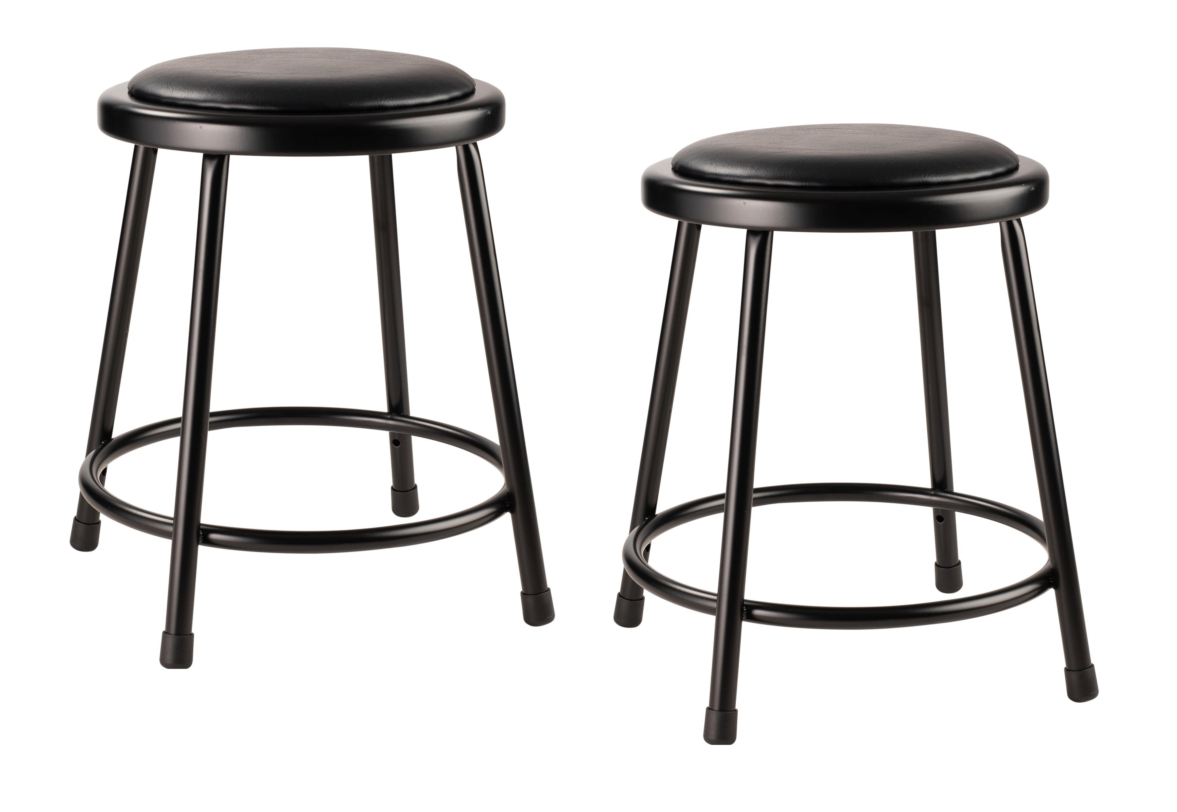 Heavy Duty Vinyl Padded Steel Shop Stool 2 Pack (Set of 2)