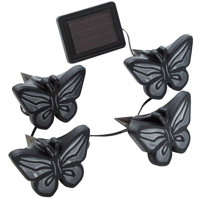 TENKO - Butterfly Lights - Indoor Outdoor Decorative Solar-Powered Led Waterproof - 4 Piece Set