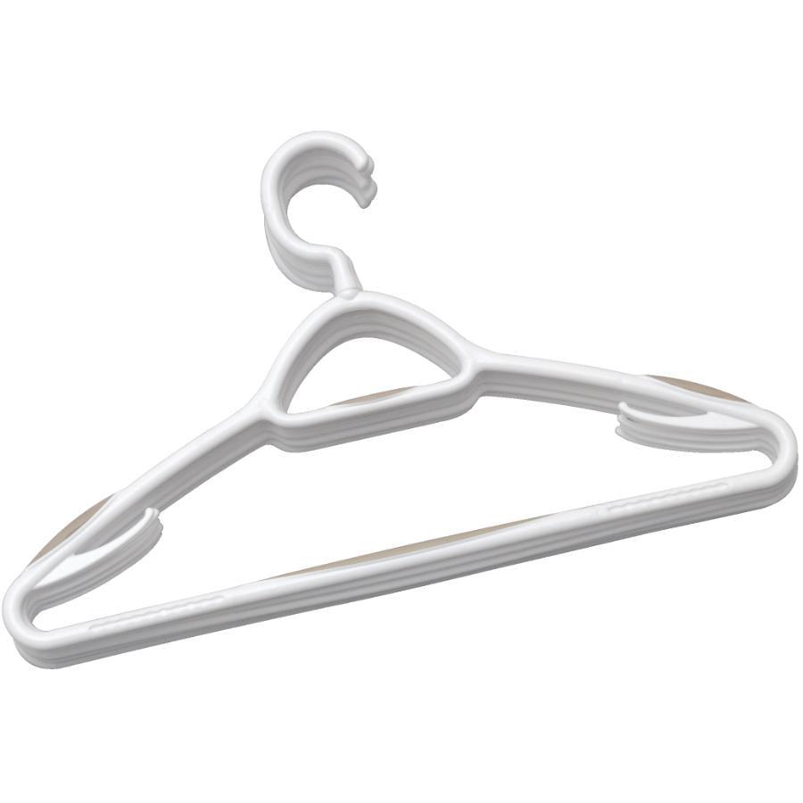 White and Gray Deluxe Non-Slip Swivel Clothes Hangers, 5-Pack