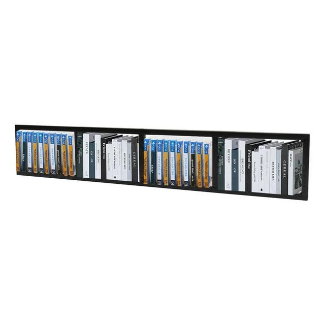 Set of 5 Video Game Rack,Wall Mount CD DVD Storage Shelf, 34 Inch Media Storage Rack Metal Floating Shelf Black,CD Rack