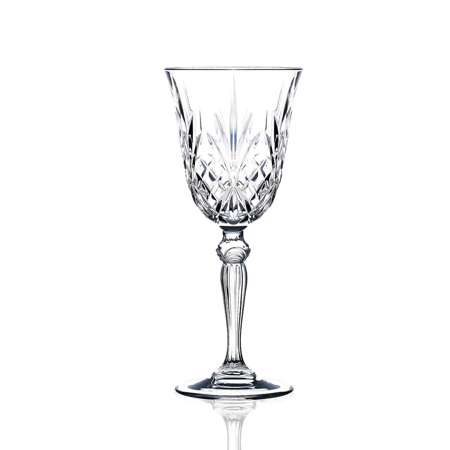 Lorren Home Trends Melodia Crystal Wine Glass set of 6