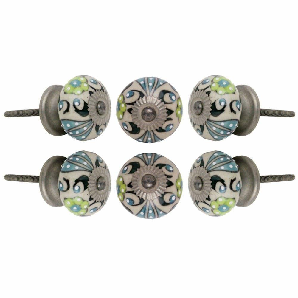 Trinca-Ferro Talid Oversized 1 5/8" Diameter Mushroom Knob Multipack (Set of 6)