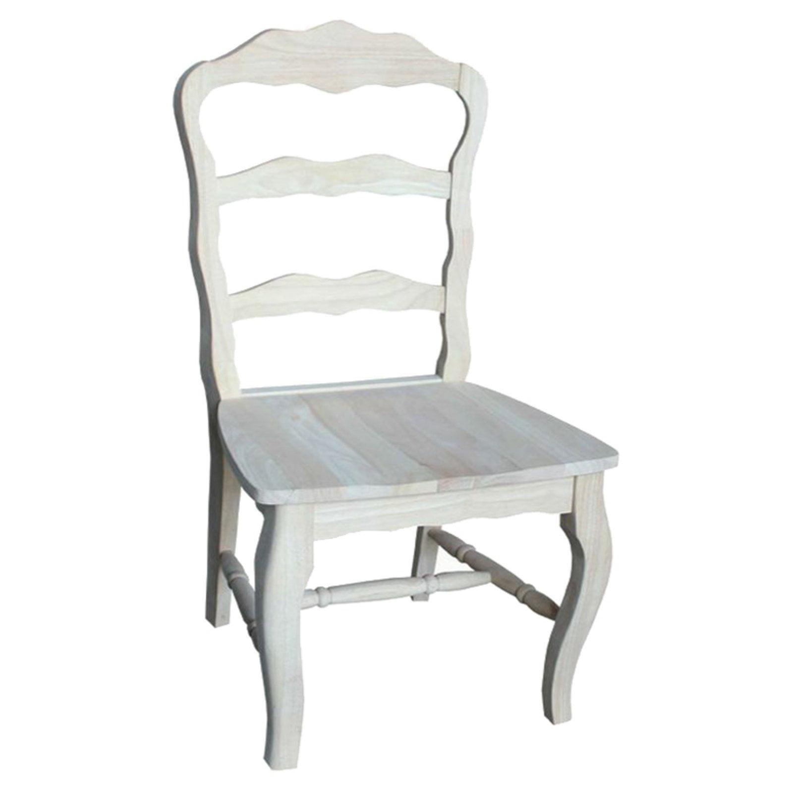 Elegant High-Back Ladderback Microfiber Upholstered Side Chair in Wood