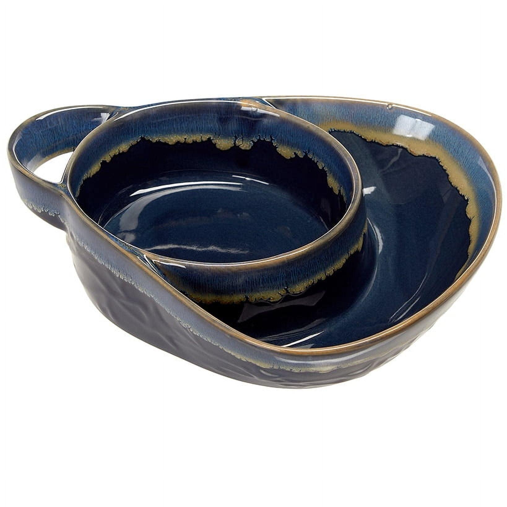 The Lakeside Collection Sets of 2 Stoneware Soup & Side Bowls - Set of 2 Soup & Side Bowls Navy