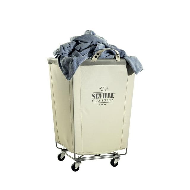 Seville Classics Rolling Commercial Laundry Hamper