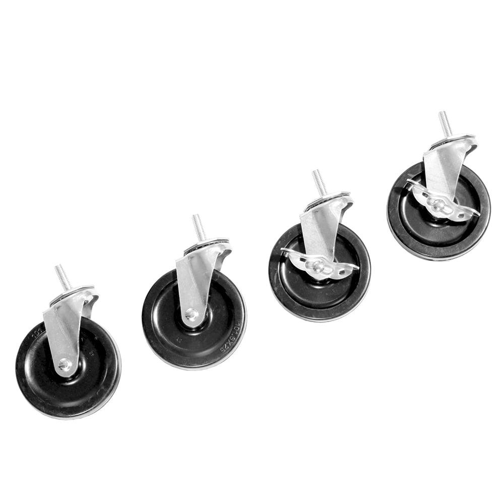 Seville Classics SHE24005 Steel Wire Shelving System Replacement Casters, 3" Diameter, Set of 4