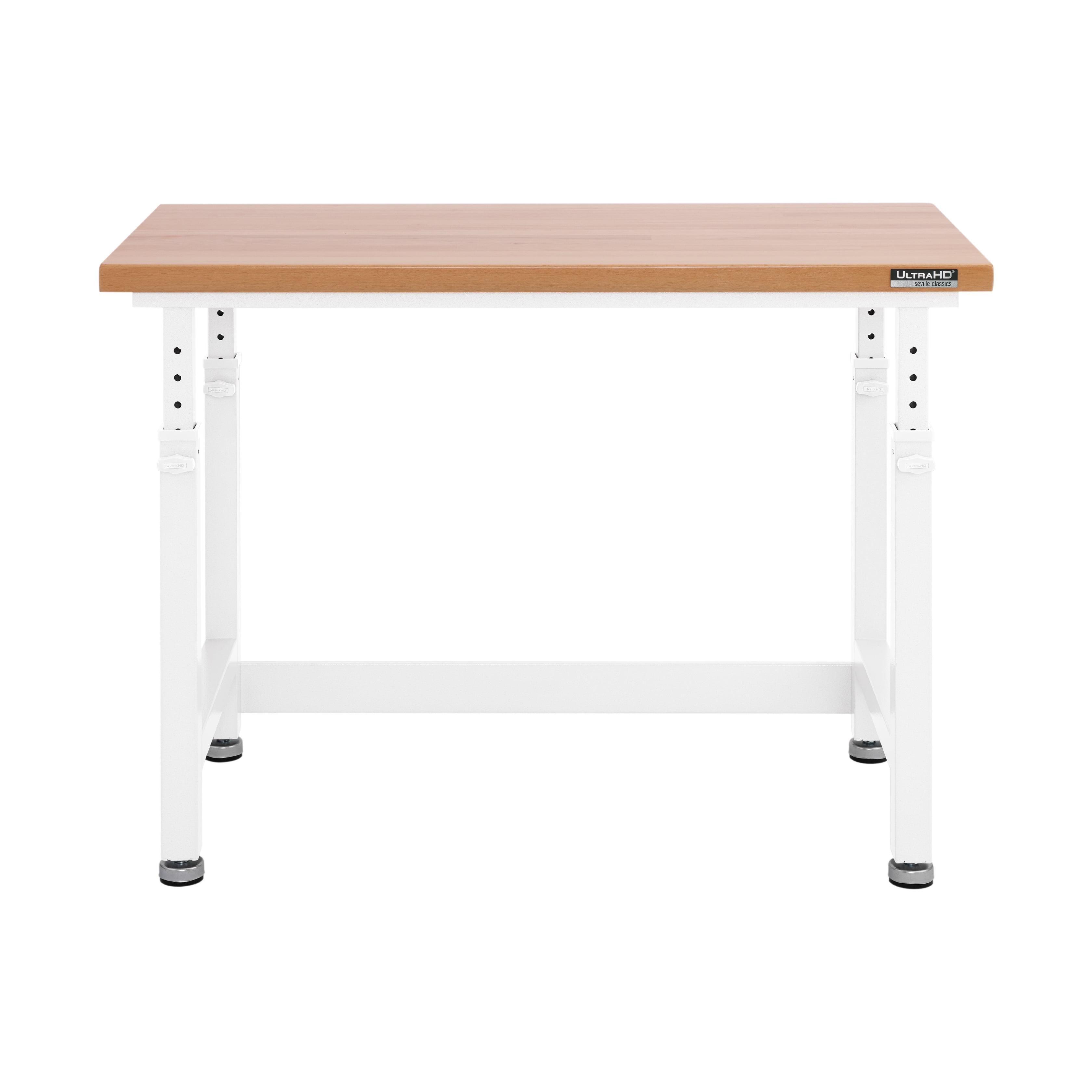 UltraHD® Seville Classics UltraHD Adjustable Height Workbench, 48" W x 24" D x 28.5" - 42" H