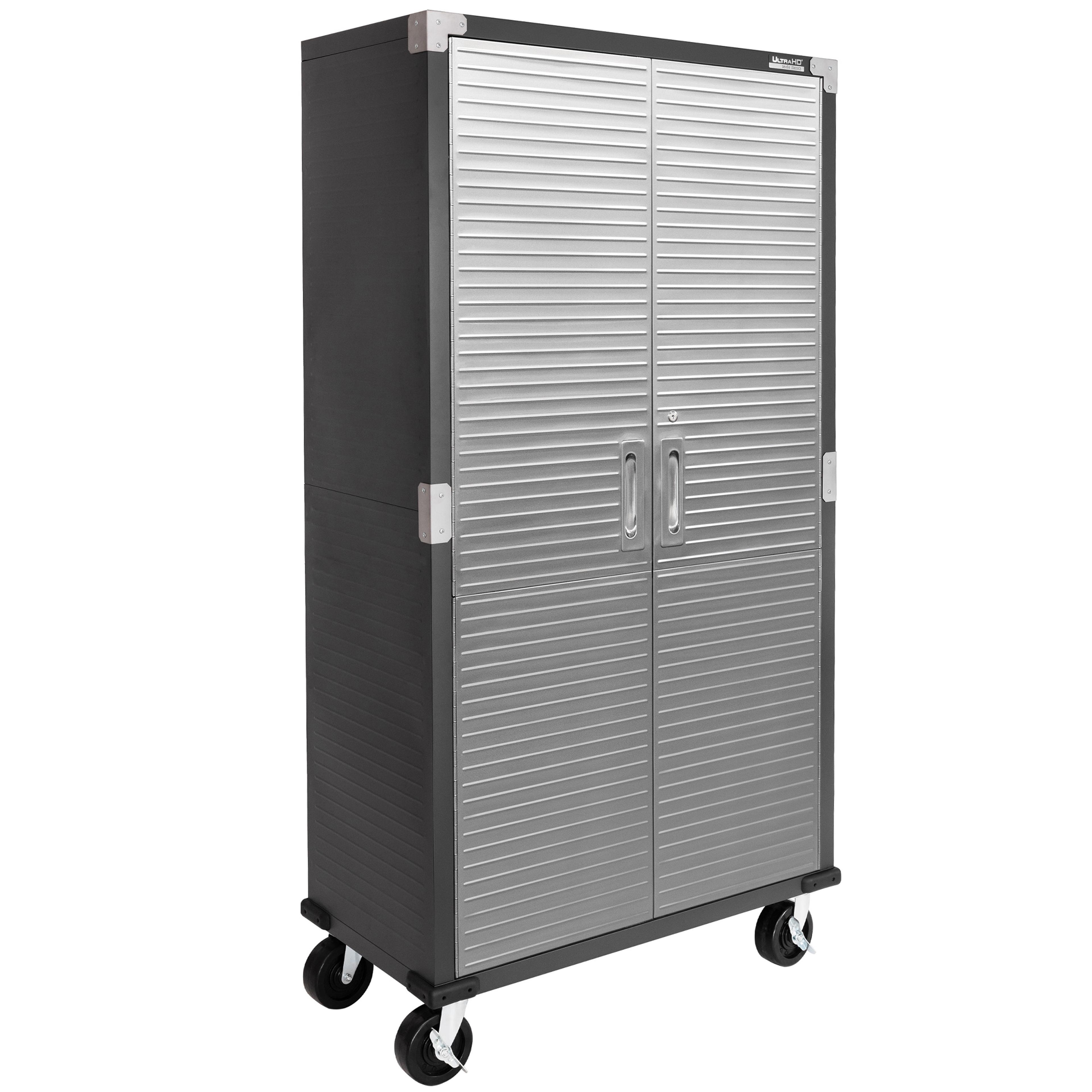 Graphite Steel Lockable Office Storage Cabinet with Adjustable Shelving