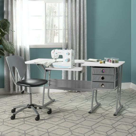 Sew Ready 60.25'' x 23.75'' Sewing Table with Sewing Machine Platform
