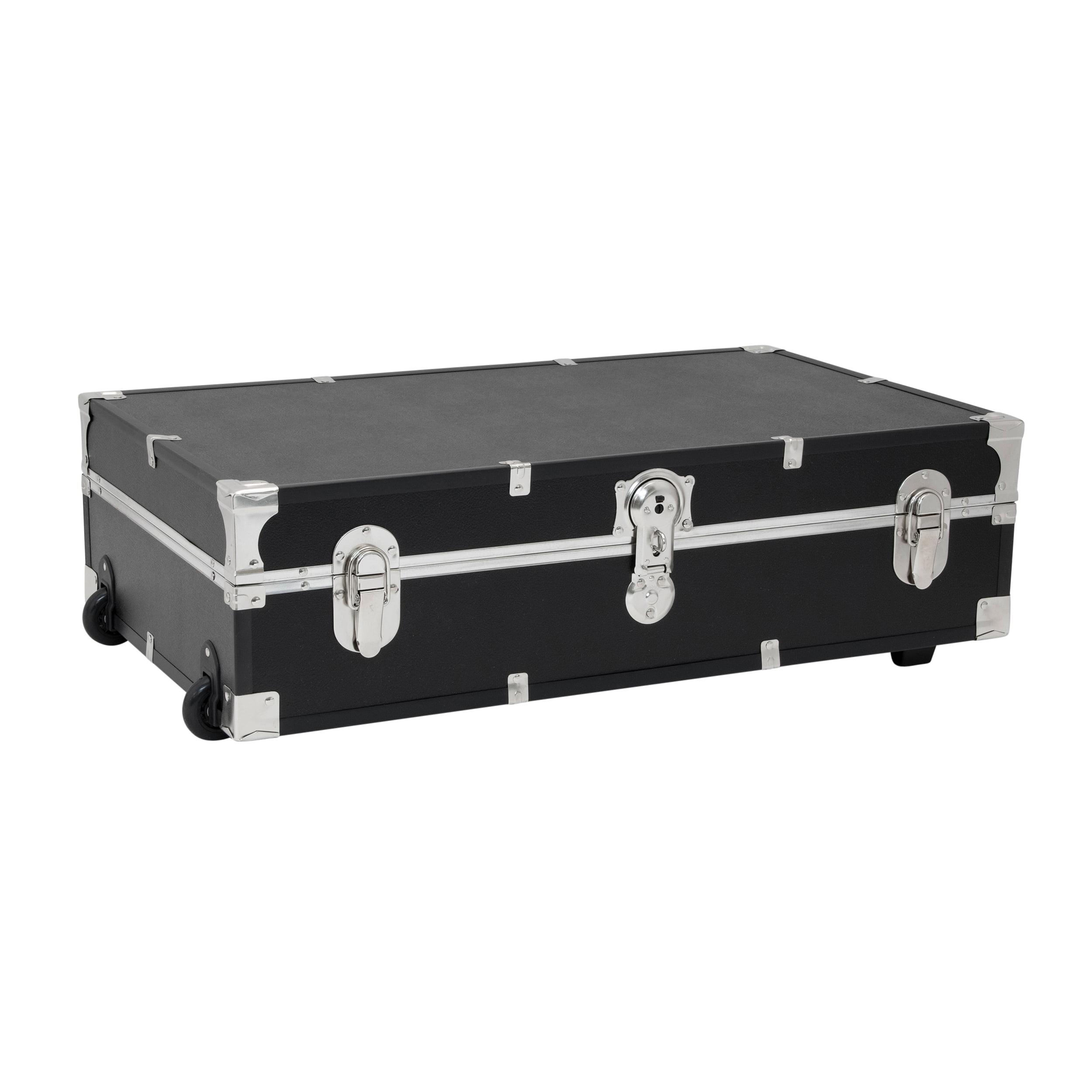 Black 31" Under Bed Trunk with Wheels and Lock