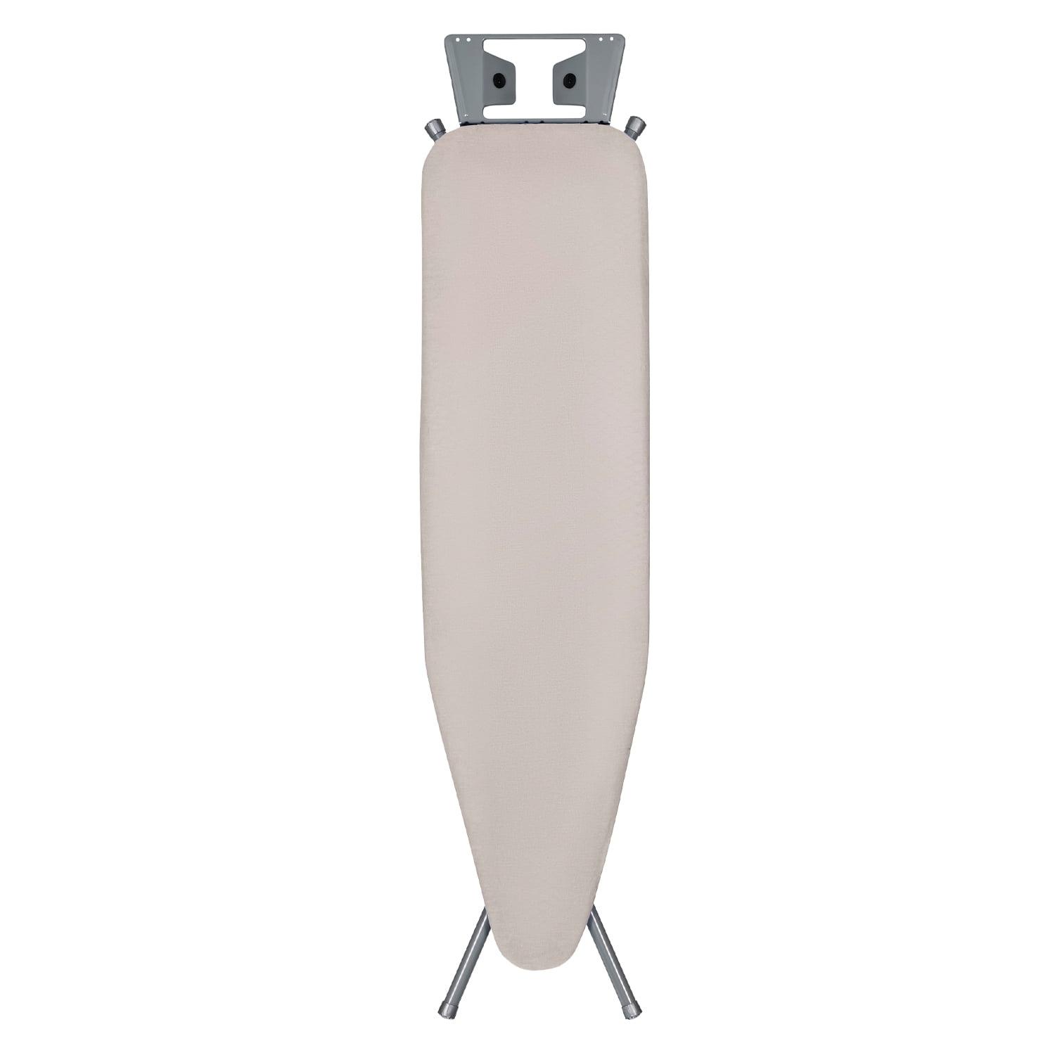 Seymour Home Products Adjustable Height, 4 Leg Ironing Board with Mesh Top and Iron Rest, Space Gray