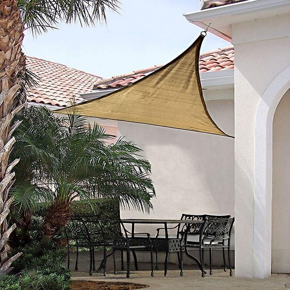 ShadeLogic Sun Shade Sail 12 Foot Triangle - Sand