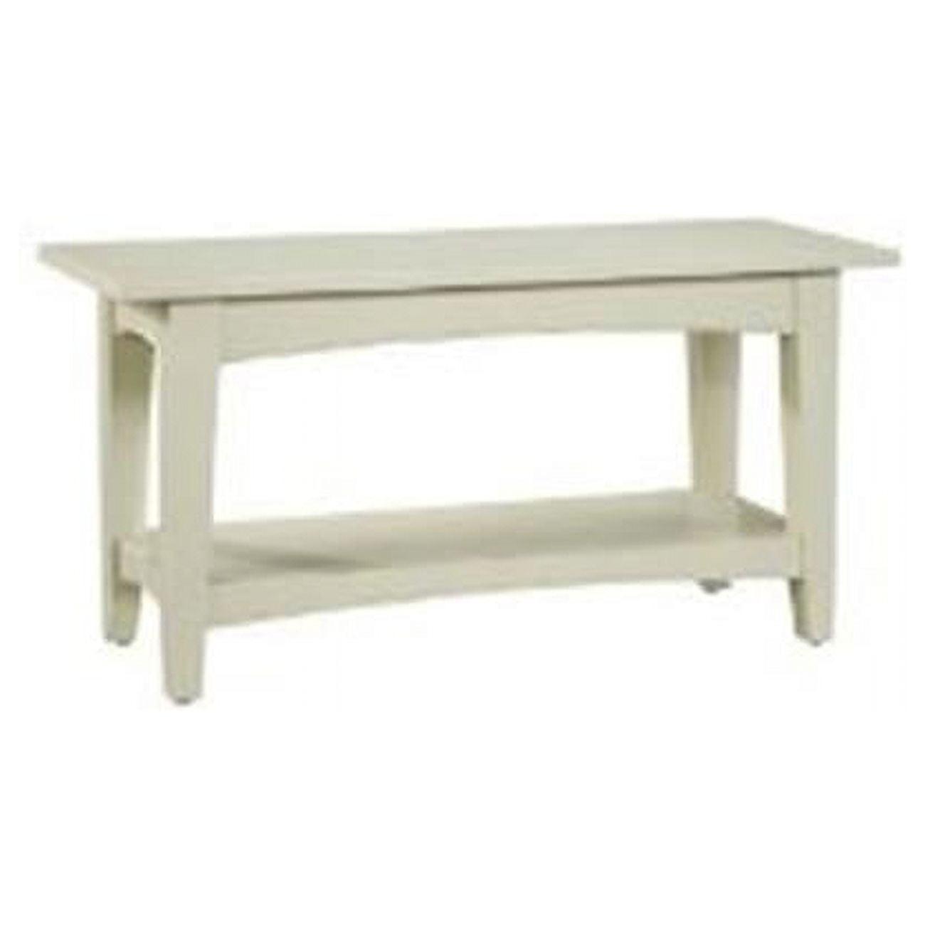 Shaker Cottage Bench with Shelf Sand - Alaterre Furniture: Hardwood Entryway Storage, Unupholstered Hallway Seat