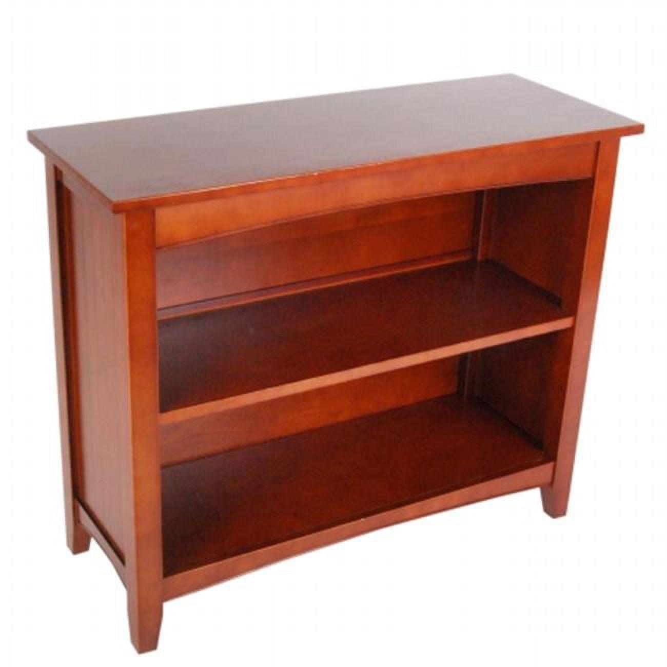 30" 2 shelf Bookshelf Hardwood Cherry - Alaterre Furniture: Mid-Century Modern, Fixed Shelves, Metal Hardware
