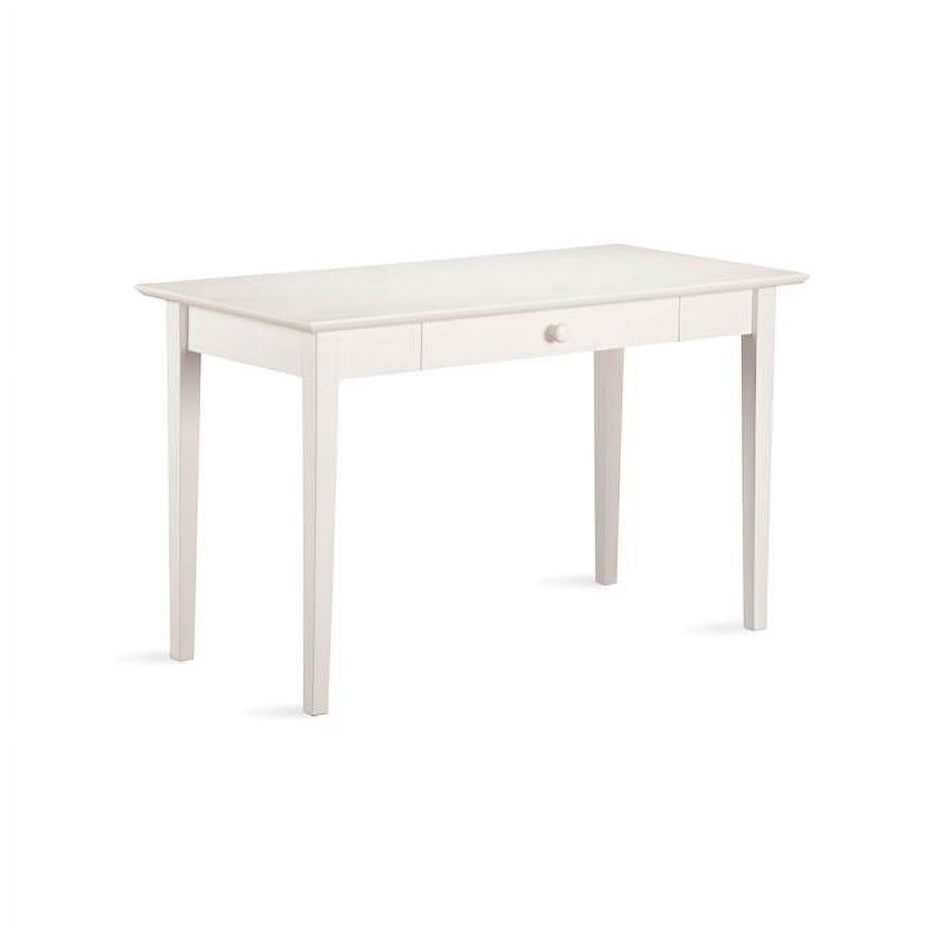 Writing Desk Shaker Style White - AFI: Solid Hardwood, 48-Inch, Modern Satin Finish, Home Office