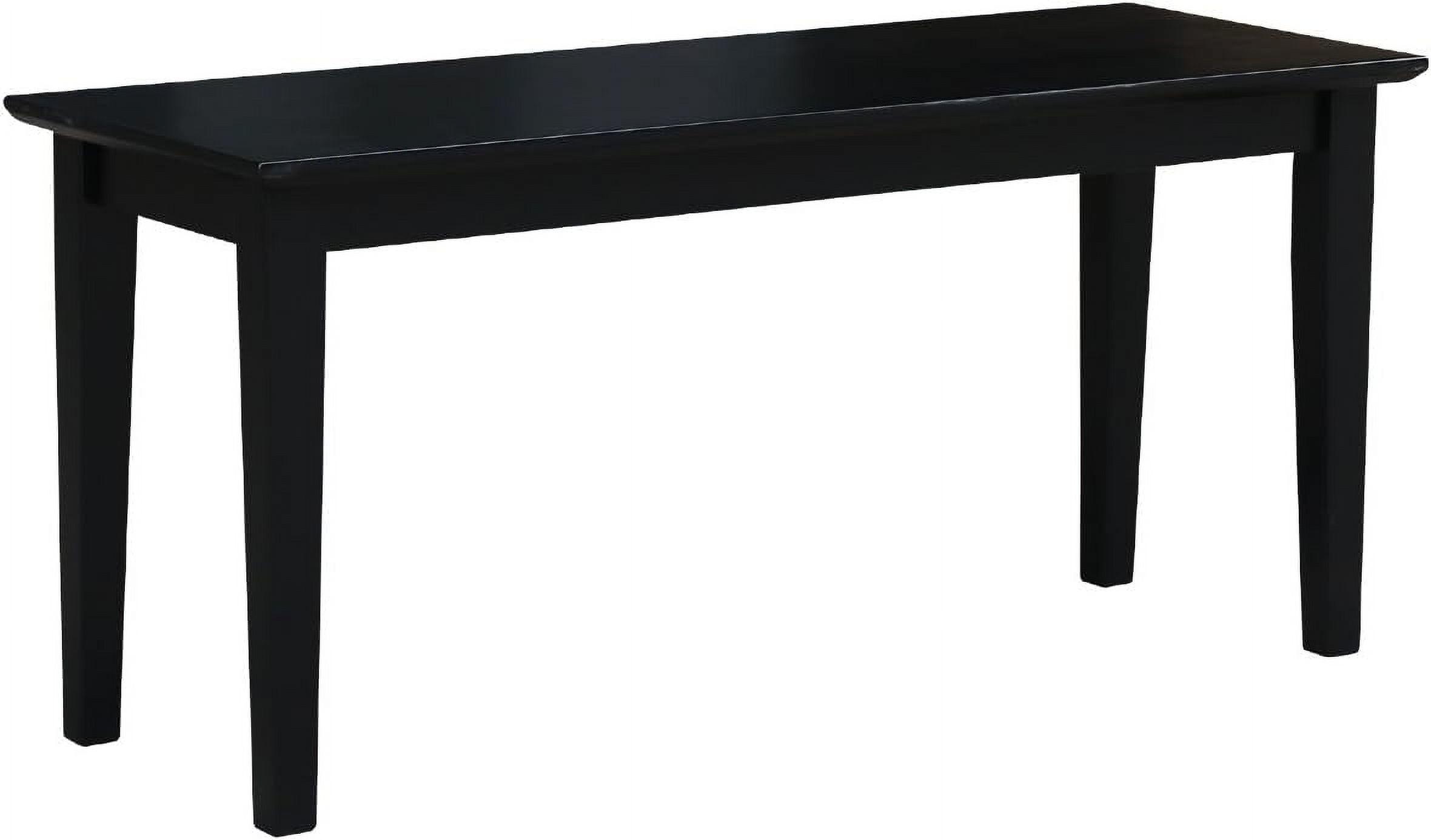 39" Black Solid Wood Shaker Style Bench