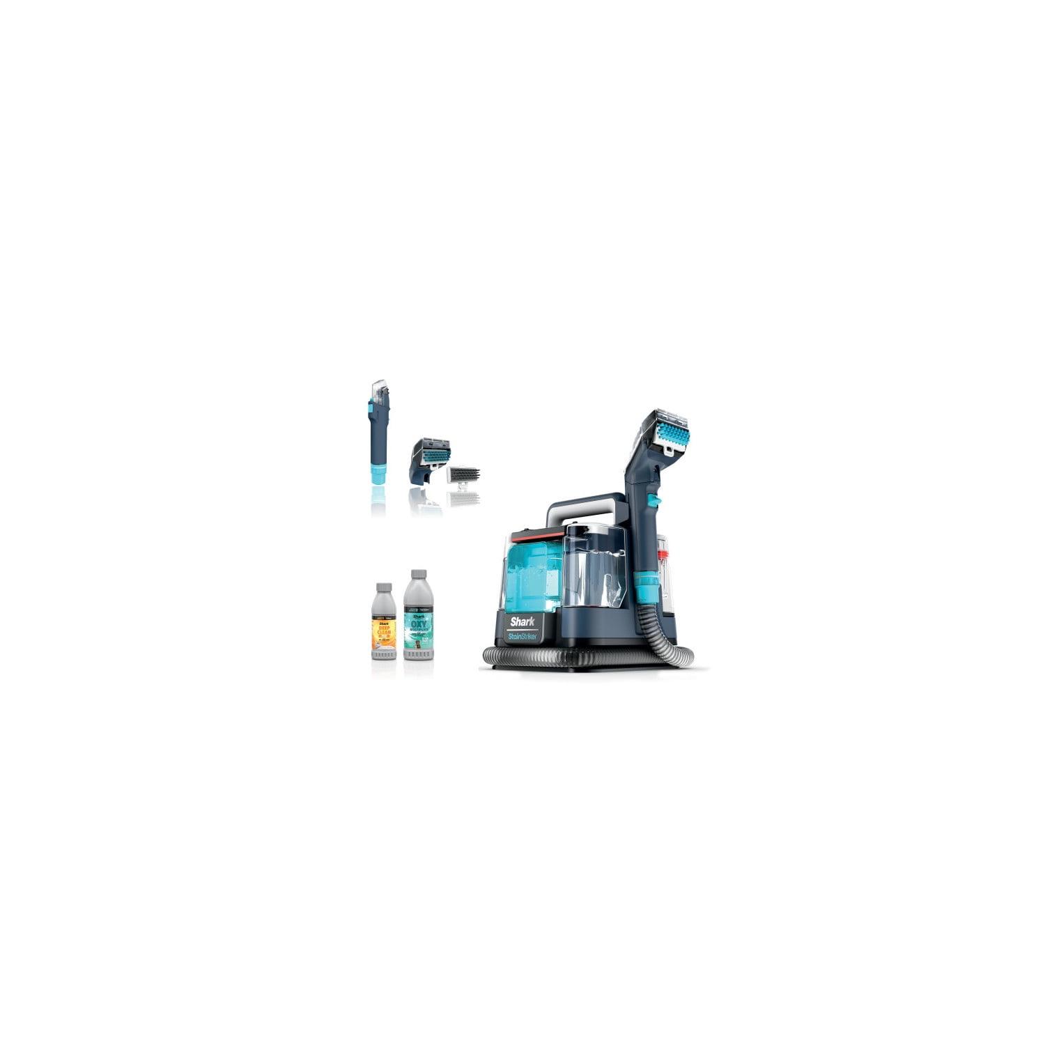 Shark StainStriker Portable Spot & Stain Remover, Carpet & Upholstery Cleaner with 2 tools, 6 oz. Deep Clean Pro Formula and 12 oz. OXY Multiplier Formula.