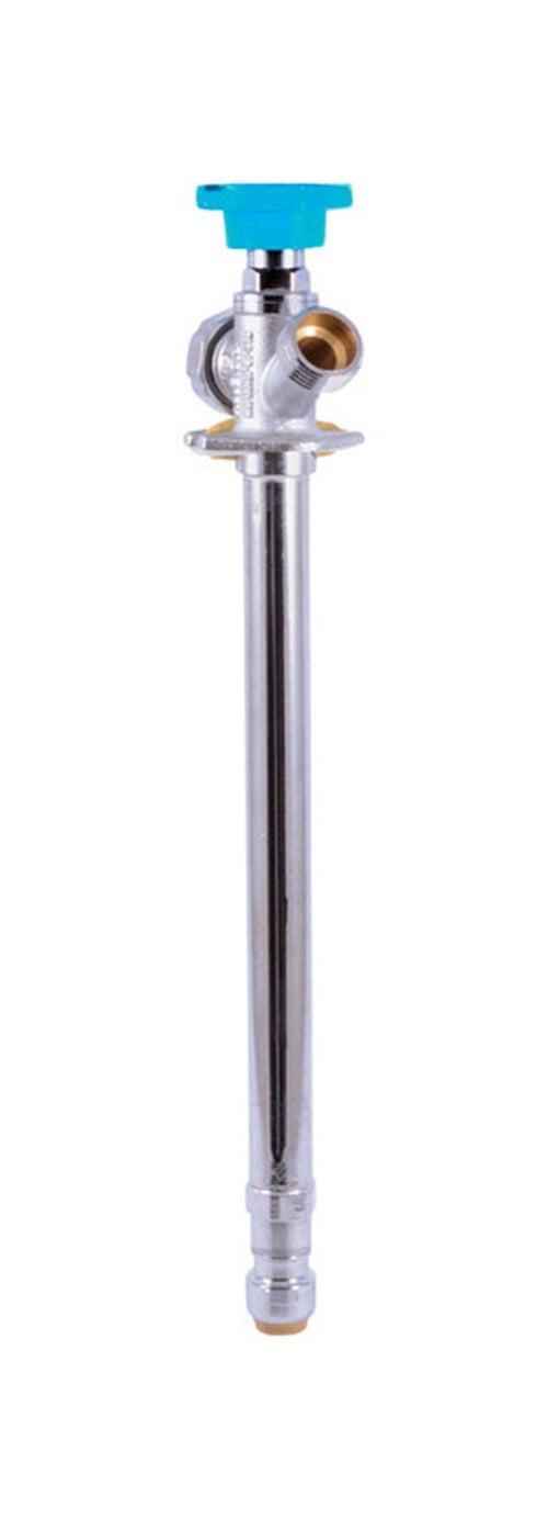 SharkBite 1/2 in. X 10 in. Push-to-Connect X MHT Brass Anti-Siphon Frost Free Sillcock Valve NOB