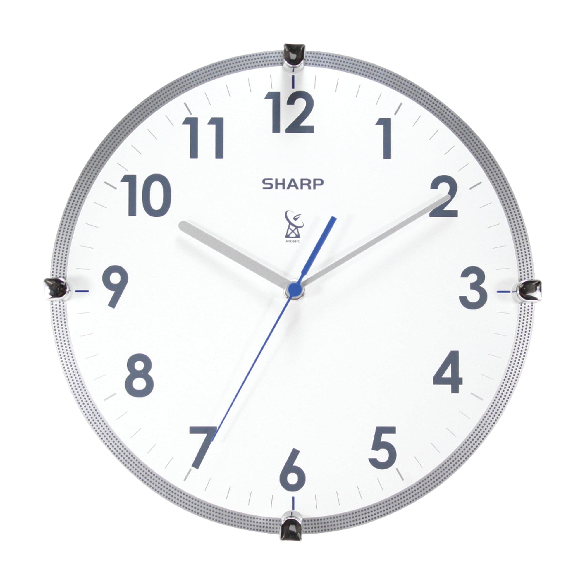 Modern Gray and Blue Atomic Analog Wall Clock