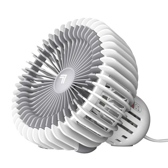 Sharper Image Refresh 01 Desktop Fan, 7", White (New)