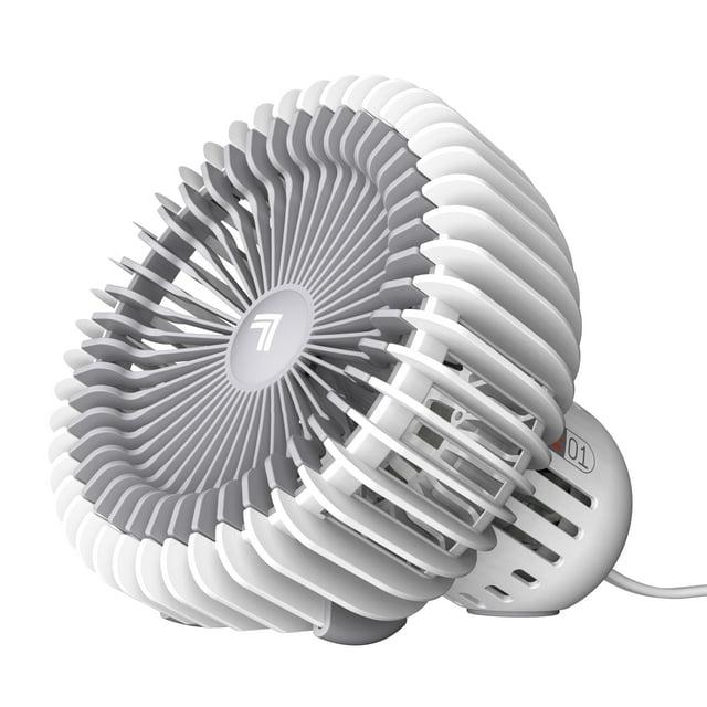 Sharper Image Refresh 01 Desktop Fan, 7", White (New)