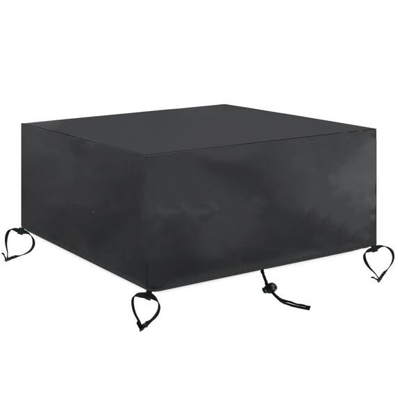 Shatex 30 in. Black Durable Weather-Resistant Square Fire Pit Cover