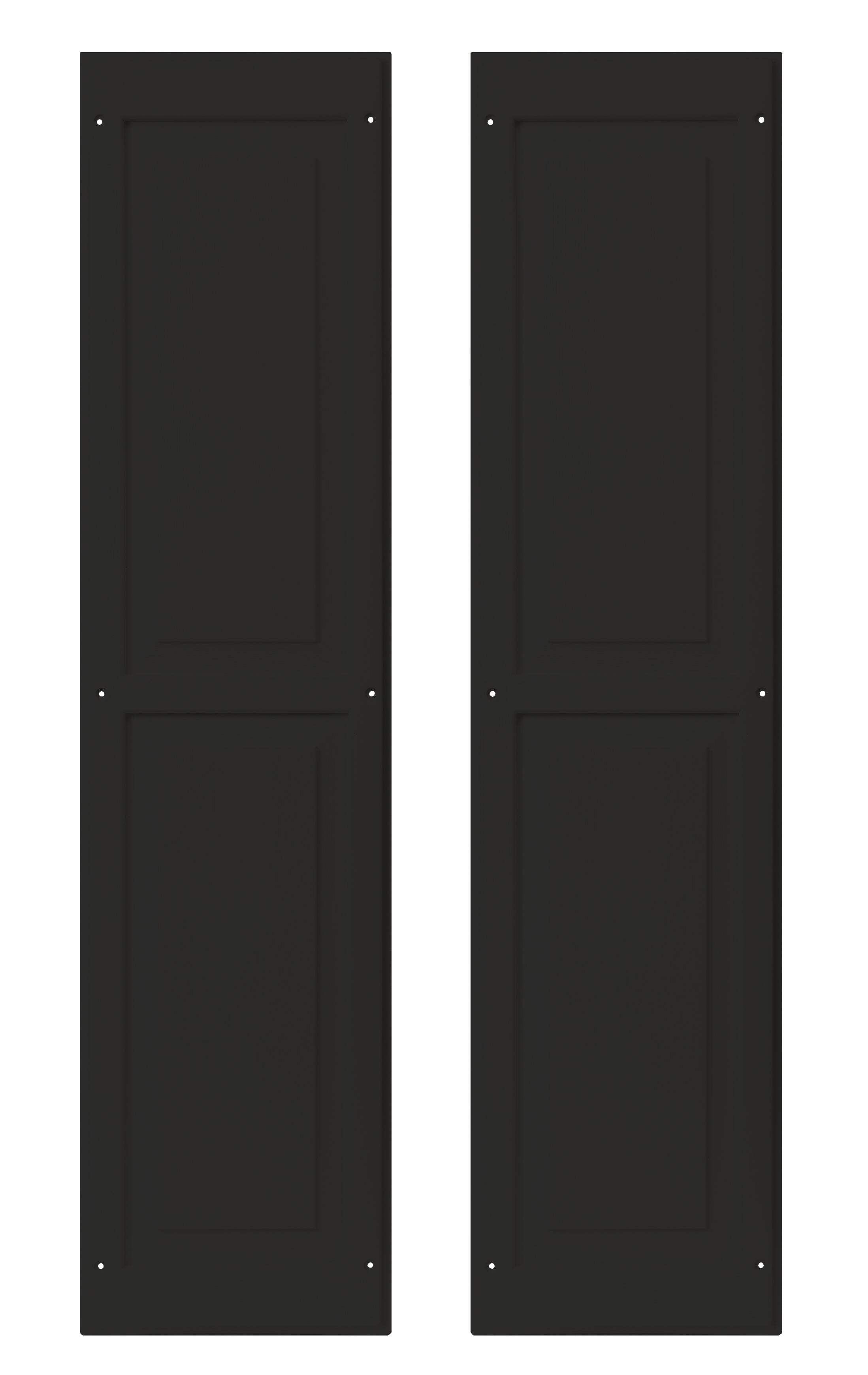 Shed Shutters Raised Panel 9" W x 36" H, Black for Sheds, Playhouses, and Chicken Coops 1 Pair (RP936BLK-BX2)