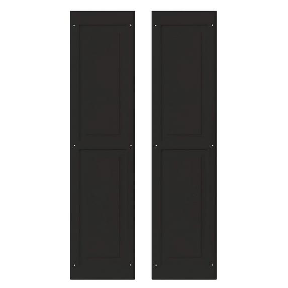 Shed Shutters Raised Panel 9" W x 36" H, Black for Sheds, Playhouses, and Chicken Coops 1 Pair (RP936BLK-BX2)