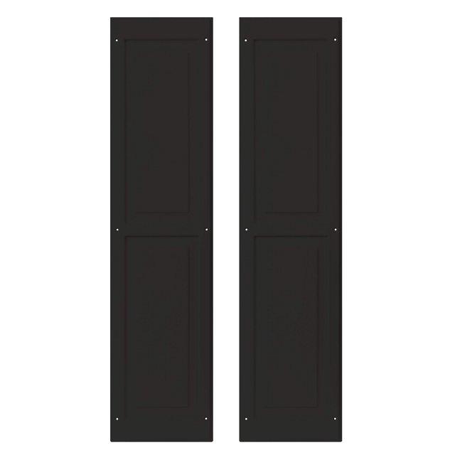 Shed Shutters Raised Panel 9" W x 36" H, Black for Sheds, Playhouses, and Chicken Coops 1 Pair (RP936BLK-BX2)