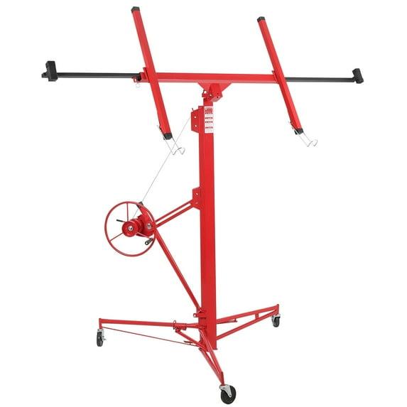 Red Heavy Duty Steel Drywall Panel Hoist with Rolling Casters
