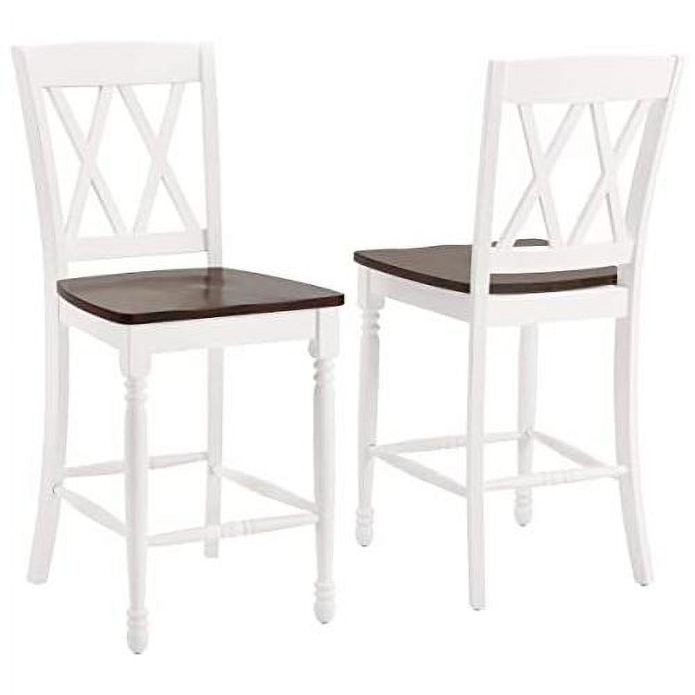 Cherry Wood Shelby 24" Counter Stool Set with Classic Turned Legs