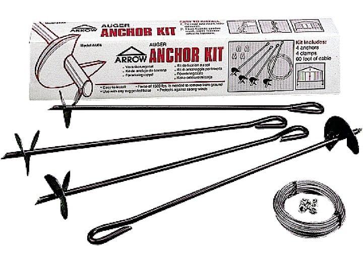ShelterLogic Arrow AK4 Earth Anchor Auger & Cable Kit for Storage Sheds